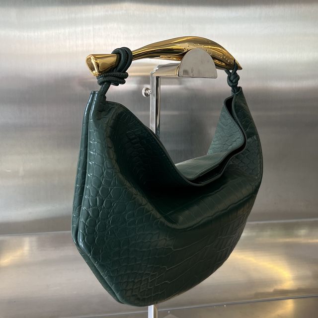 BV original calfskin sardine bag 754657 emerald green