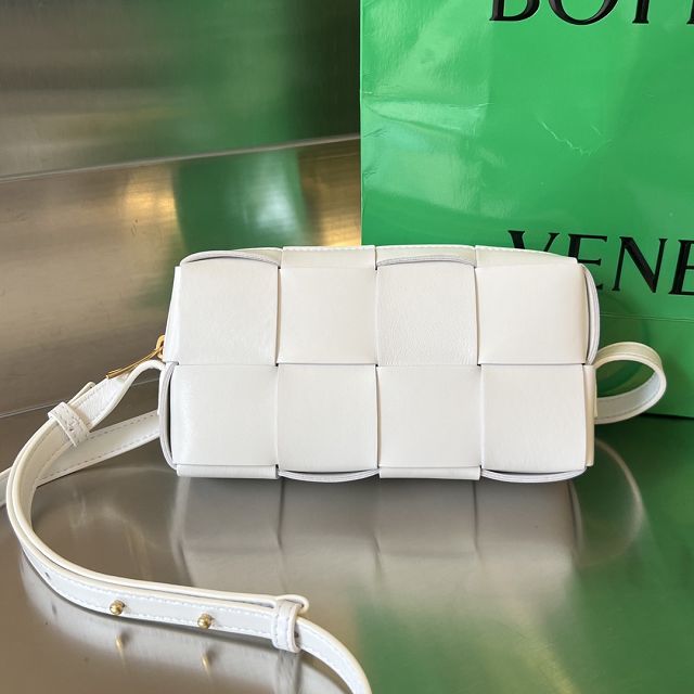 BV original lambskin mini brick cassette bag 755031 white