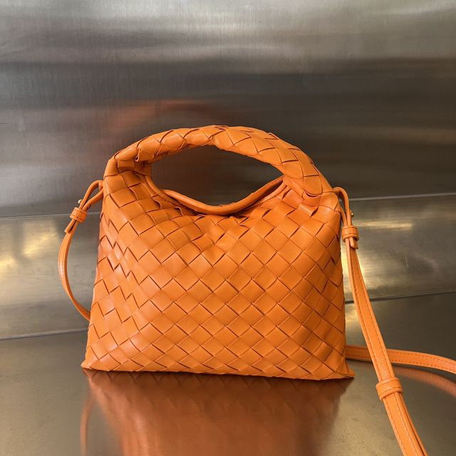 BV original calfskin mini hop bag 777586 papaya