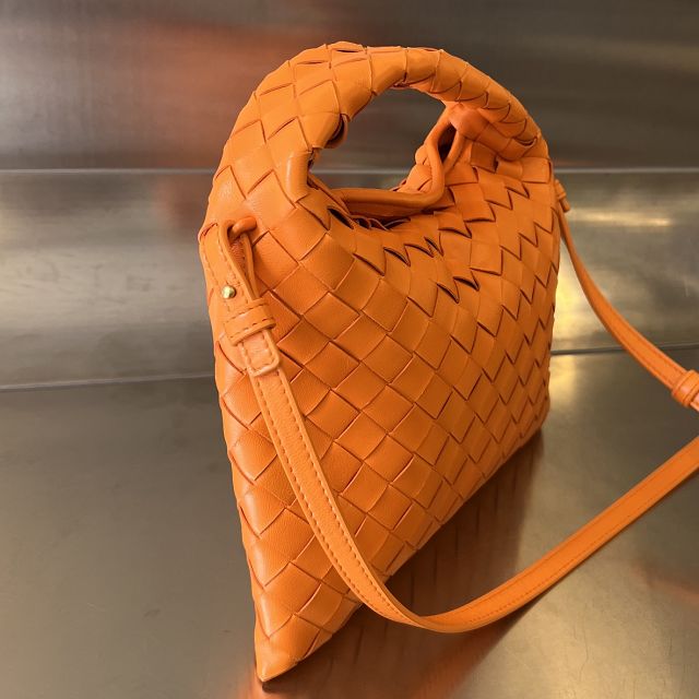 BV original calfskin mini hop bag 777586 papaya