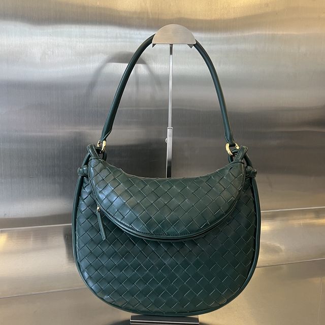 BV original lambskin medium gemelli shoulder bag 764281 emerald green