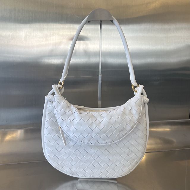 BV original lambskin medium gemelli shoulder bag 764281 white