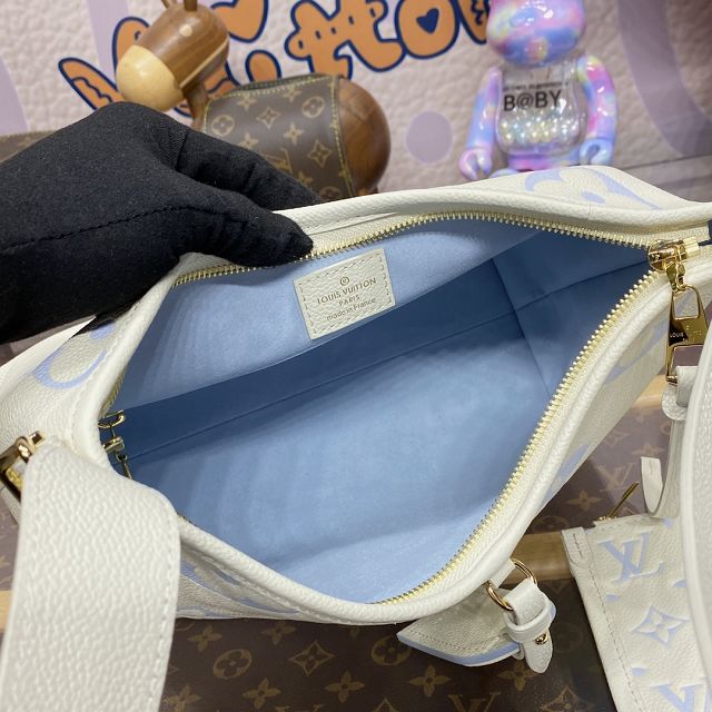 Louis vuitton original calfskin carryAll pm M24141 white&blue