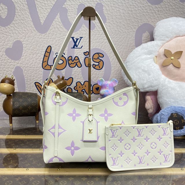 Louis vuitton original calfskin carryAll pm M24141 white&purple