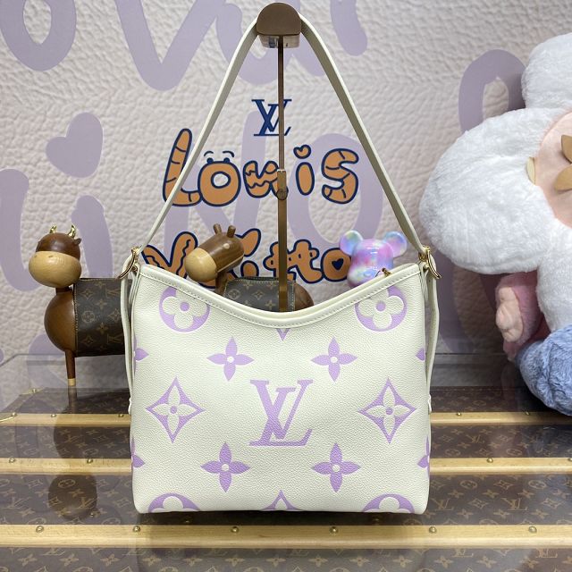 Louis vuitton original calfskin carryAll pm M24141 white&purple