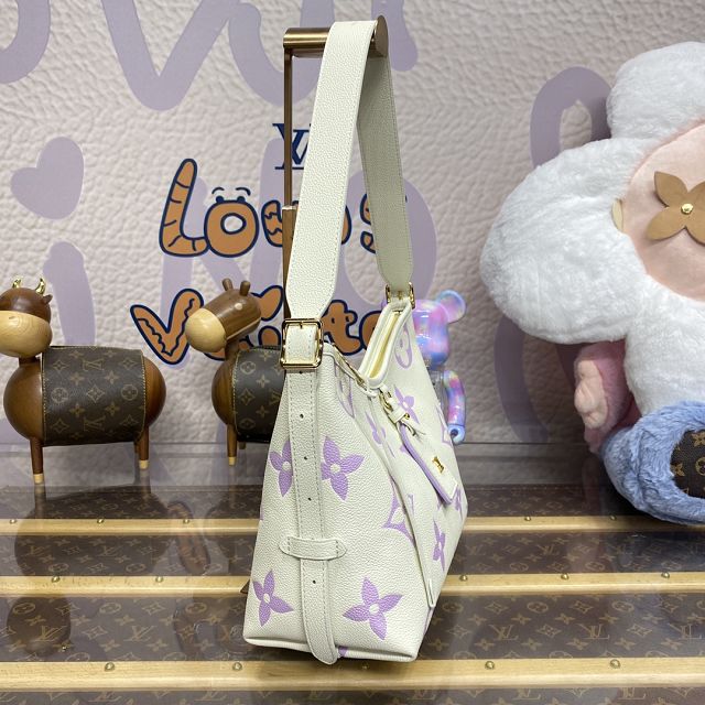 Louis vuitton original calfskin carryAll pm M24141 white&purple