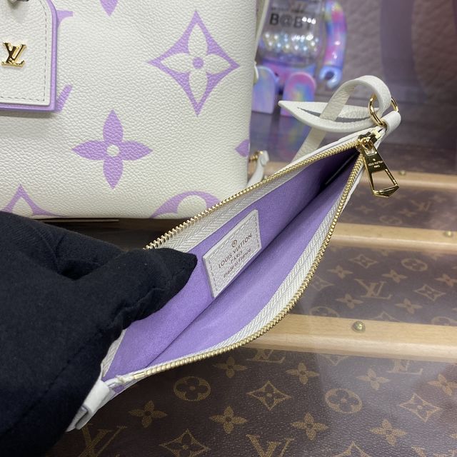 Louis vuitton original calfskin carryAll pm M24141 white&purple