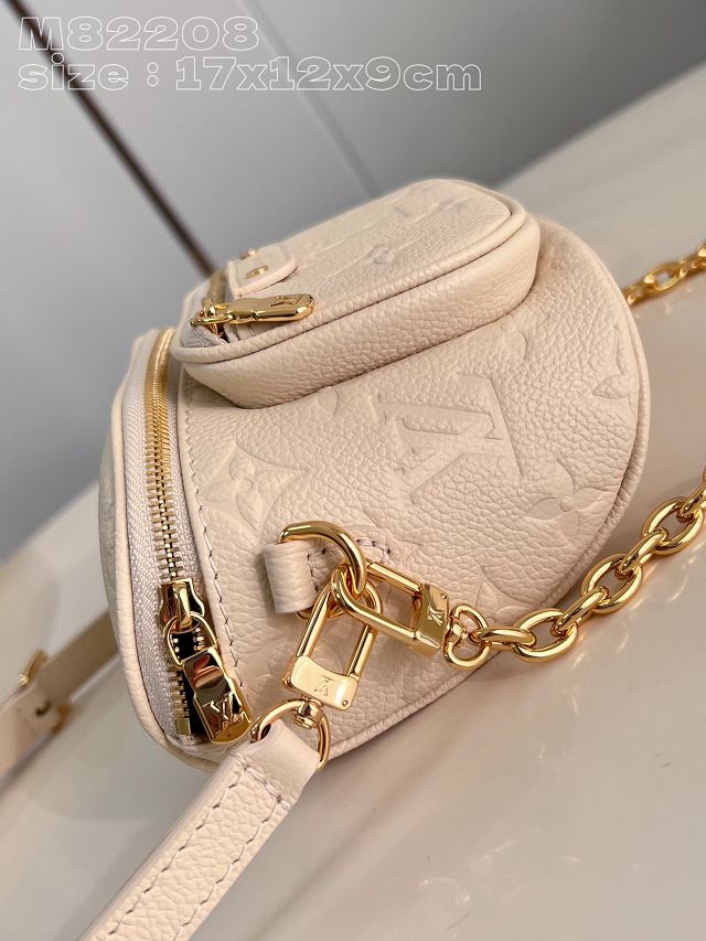 Louis vuitton original calfskin mini bumbag M83275 white