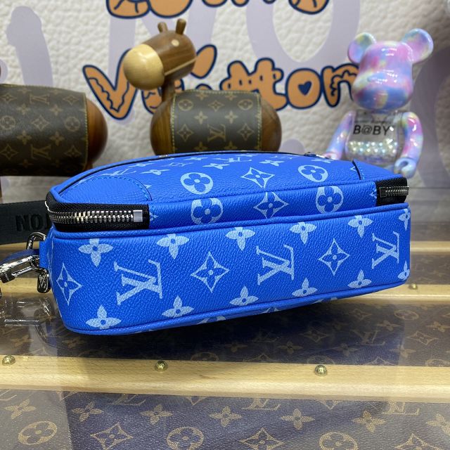 Louis vuitton original monogram canvas alpha messenger bag M31016 blue