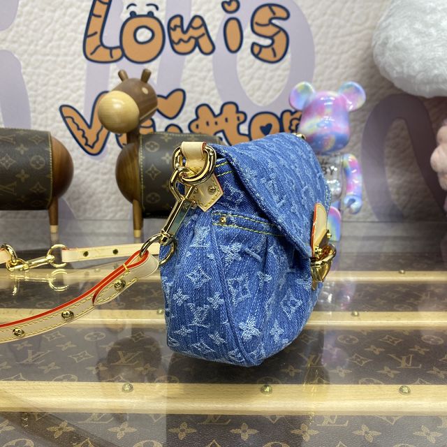 Louis vuitton original monogram denim sunset bag M46829 blue