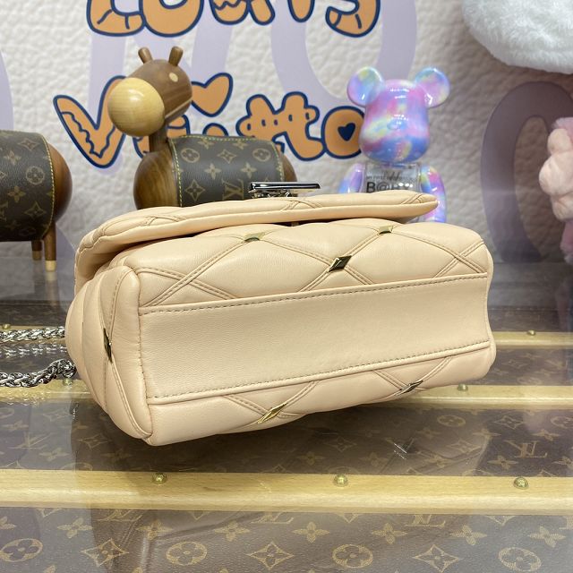 2024 Louis vuitton original lambskin GO-14 medium handbag M24151 beige