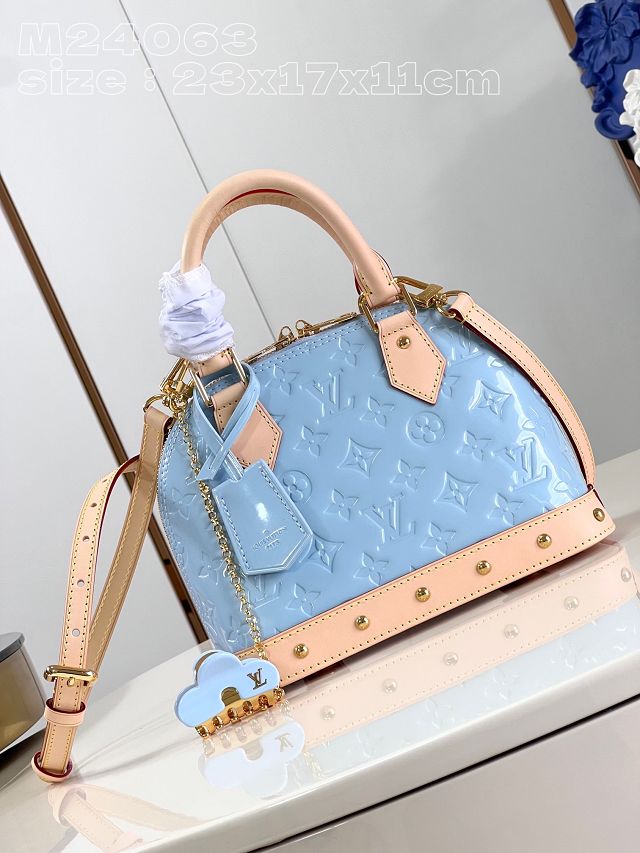 2024 Louis vuitton original vernis leather alma BB M24062 blue