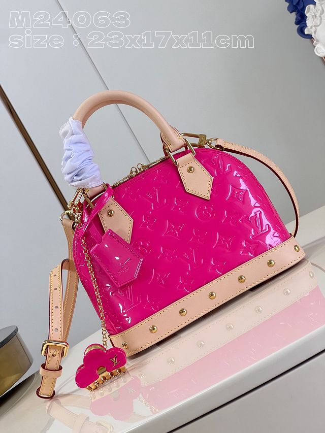 2024 Louis vuitton original vernis leather alma BB M90611 pink