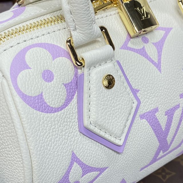 Louis vuitton original calfskin speedy 20 M46397 white&purple