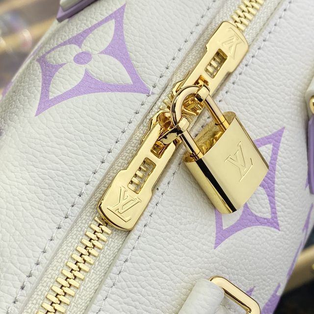 Louis vuitton original calfskin speedy 20 M46397 white&purple