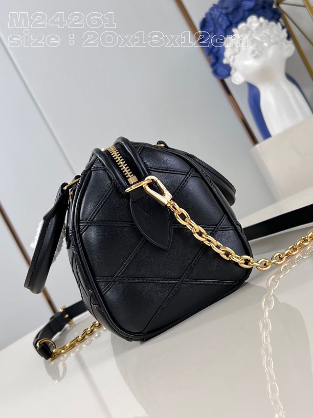 Louis vuitton original lambskin speedy 20 M24261 black