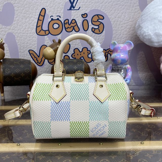 Louis vuitton original damier canvas nano speedy 20 N40515 pistachio