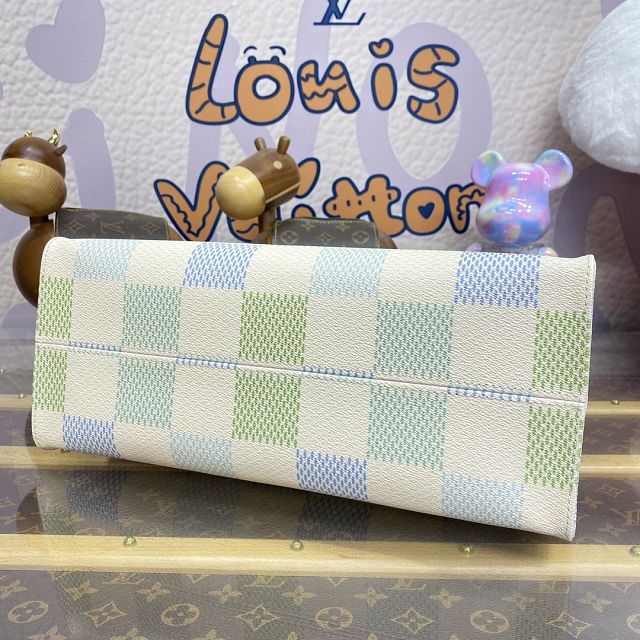 Louis vuitton original damier canvas onthego mm N40518 pistachio	