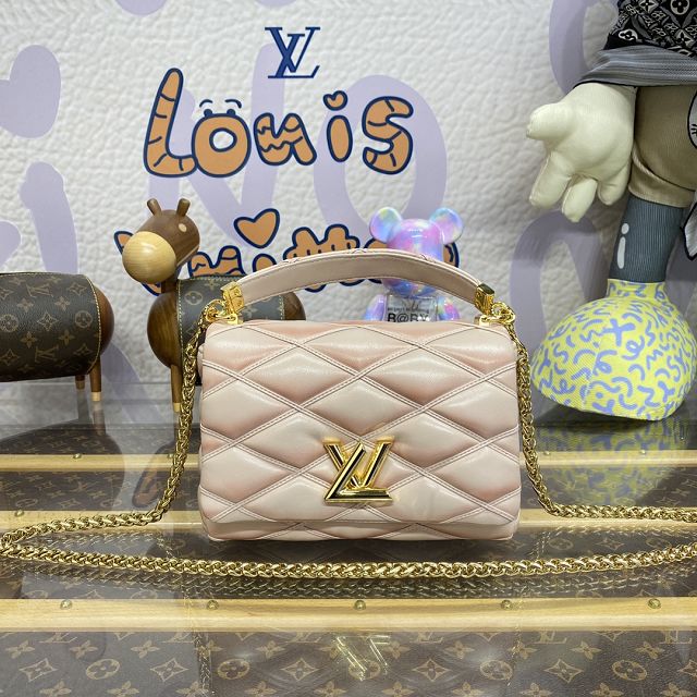 Louis vuitton original lambskin GO-14 medium handbag M24465 pink