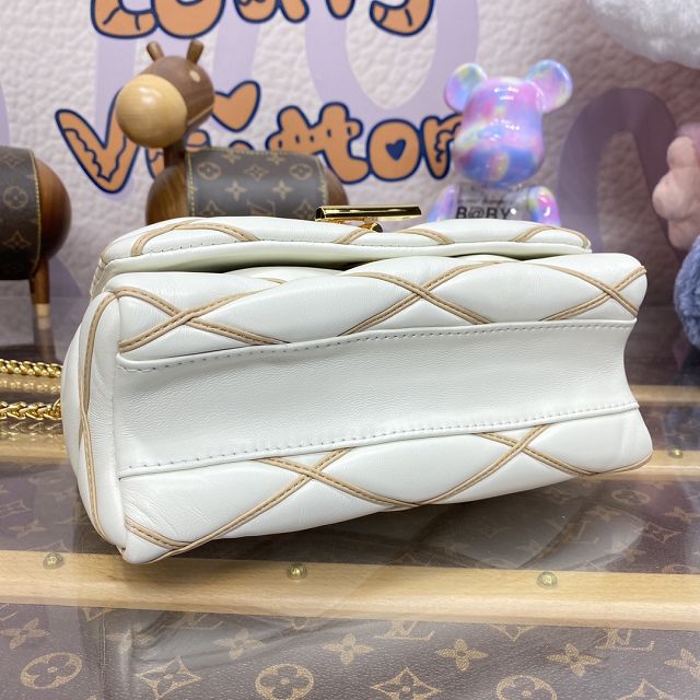 Louis vuitton original lambskin GO-14 medium handbag M25060 cream