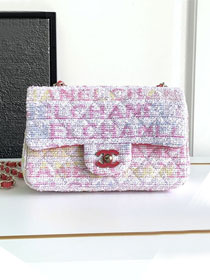 CC original tweed mini flap bag A69900 pink