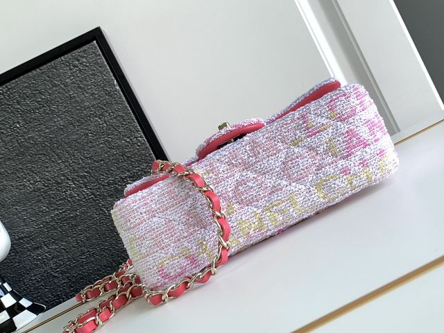 CC original tweed mini flap bag A69900 pink