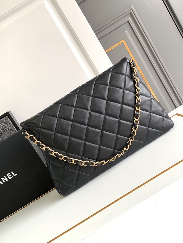 2024 CC original lambskin medium hobo bag AS4777 black