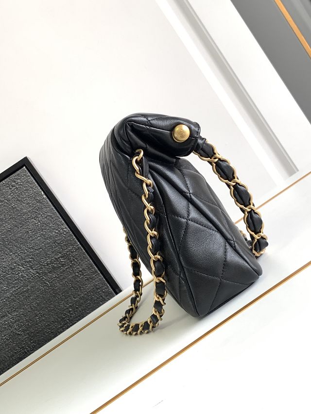 2024 CC original lambskin small hobo bag AS4754 black