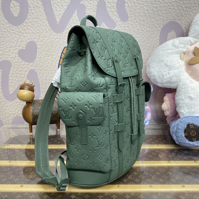 Louis vuitton original calfskin christopher backpack MM M24428 green