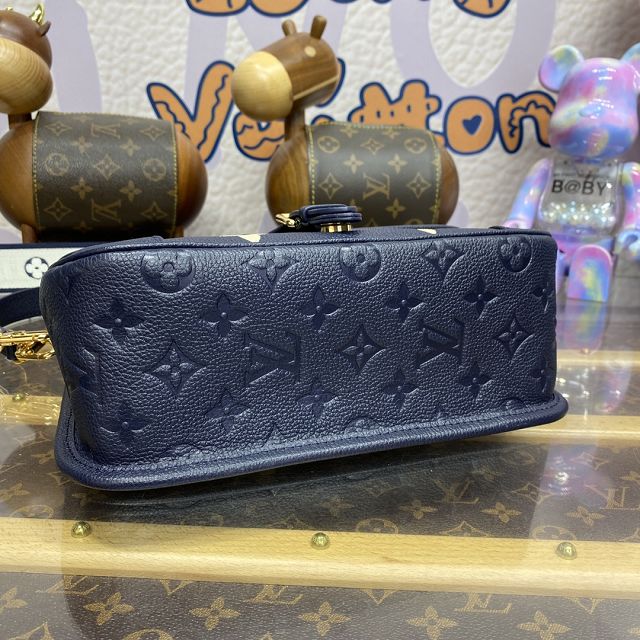 Louis vuitton original calfskin diane satchel M47161 navy blue