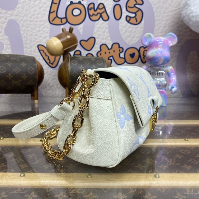 Louis vuitton original calfskin favorite bag M45836 white&blue