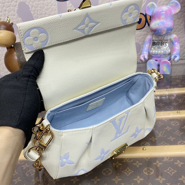 Louis vuitton original calfskin favorite bag M45836 white&blue