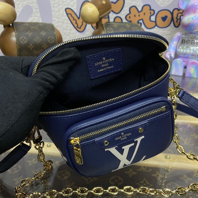 Louis vuitton original calfskin mini bumbag M85636 navy blue