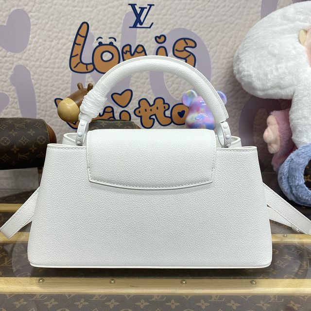 Louis vuitton original calfskin capucines east west MM M23948 white