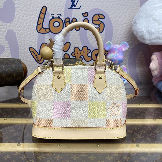 Louis vuitton original damier canvas alma bb handbag N40516 peach