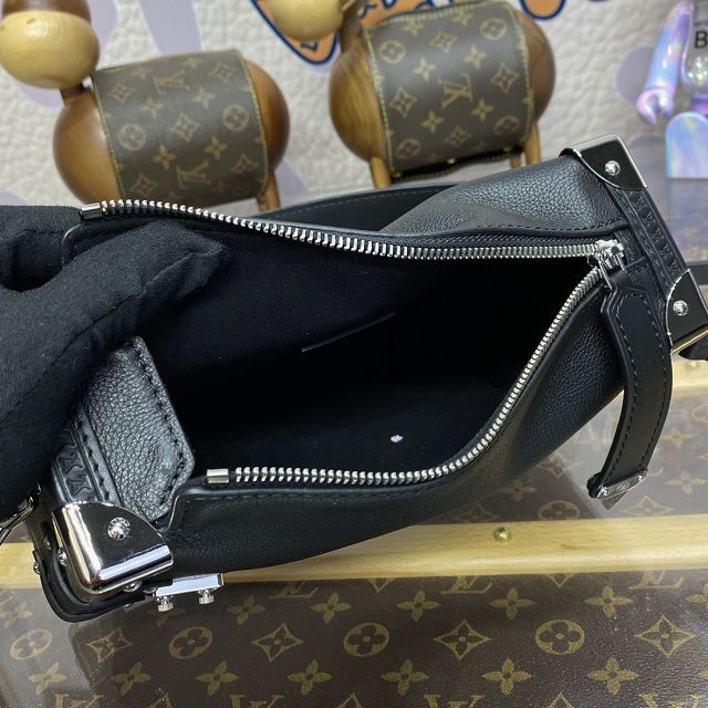 Louis vuitton original soft calfskin side trunk mm M25160 black