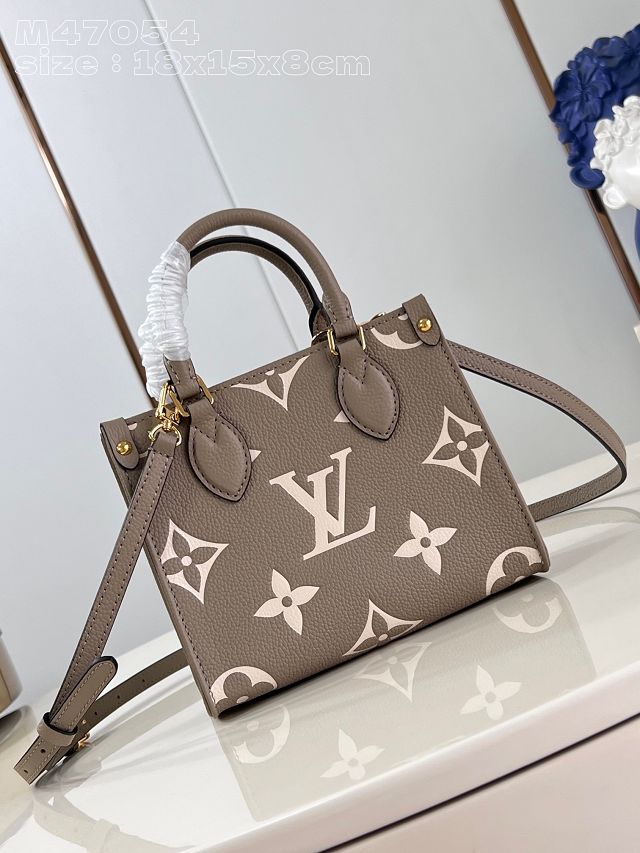 Louis vuitton original calfskin onthego BB M47054 grey