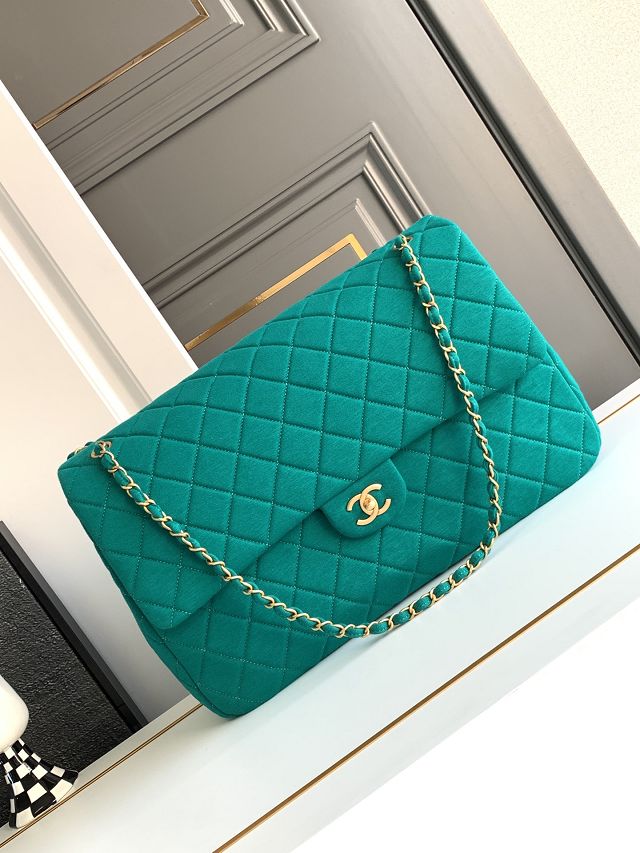 CC original fabric maxi flap bag AS4661 green