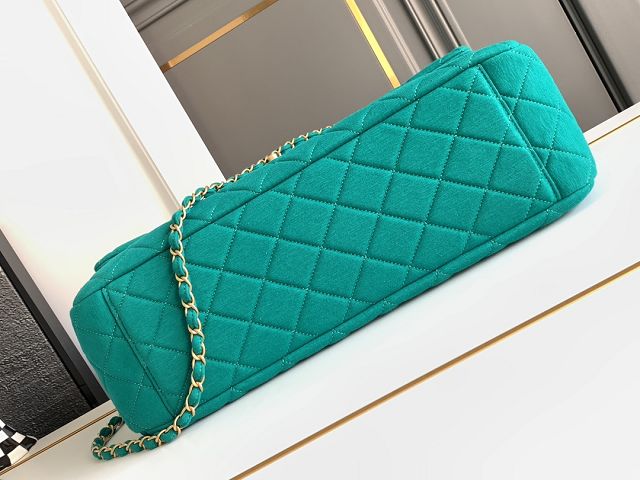 CC original fabric maxi flap bag AS4661 green