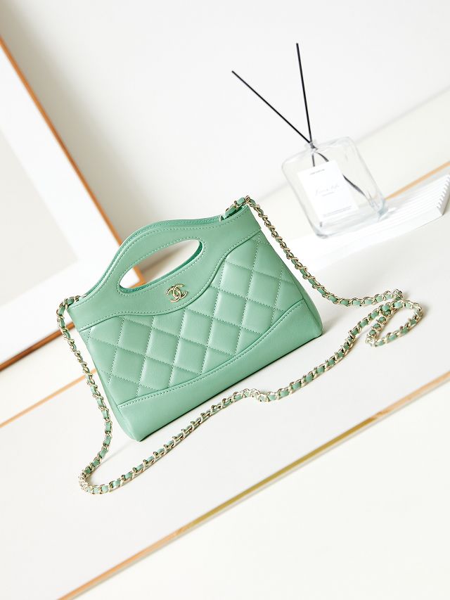 2024 CC original lambskin nano 31 bag AS3656 light green