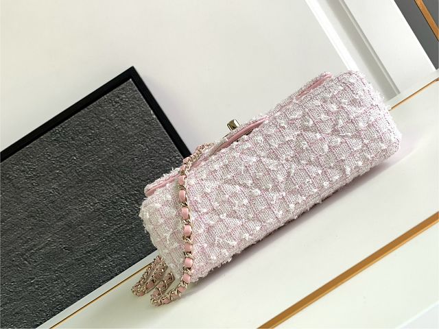 2024 CC original tweed top handle flap bag AS2431 pink