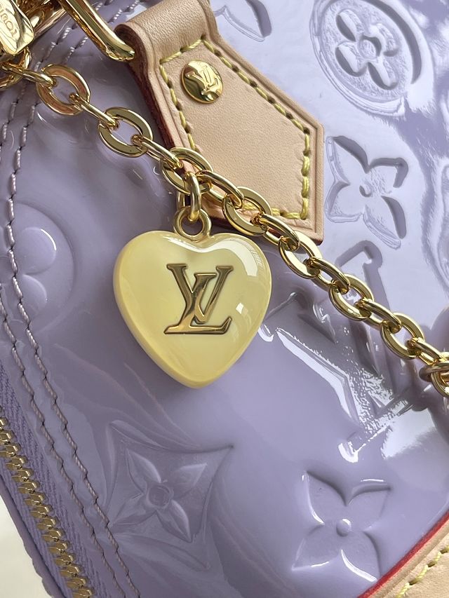 Louis vuitton original vernis calfskin nano alma M82974 purple