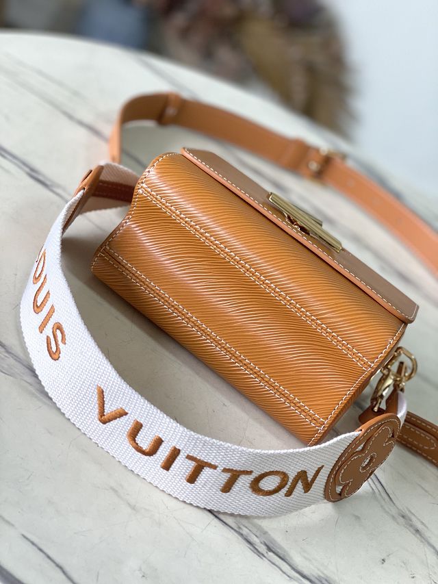 Louis vuitton original epi leather twist traveler pm M24758 caramel