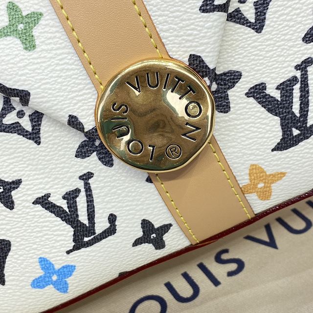 Louis vuitton original monogram canvas envelope messenger bag M24820 white