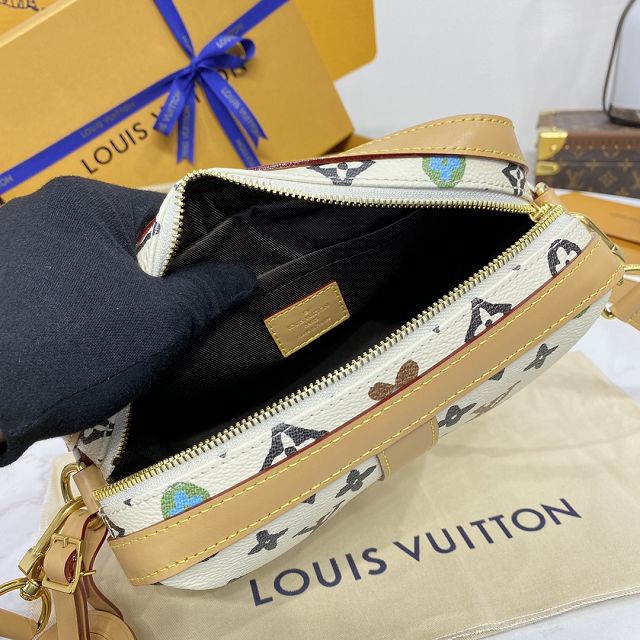 Louis vuitton original monogram canvas envelope messenger bag M24820 white