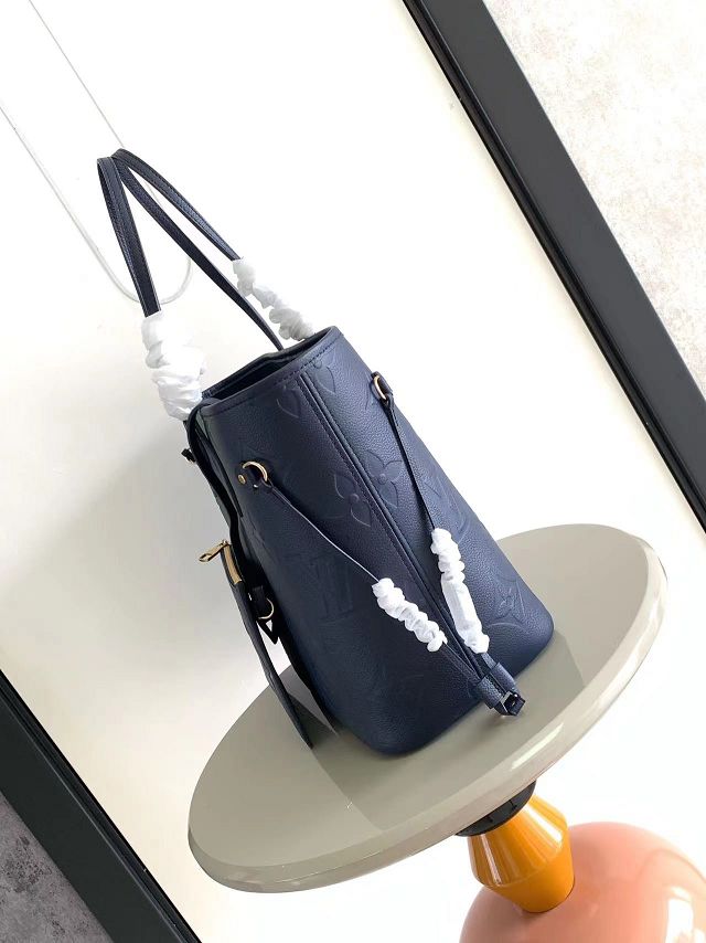 Louis vuitton original calfskin neverfull mm M45686 navy blue