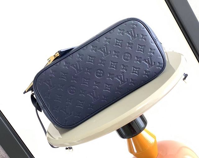 Louis vuitton original calfskin neverfull mm M45686 navy blue