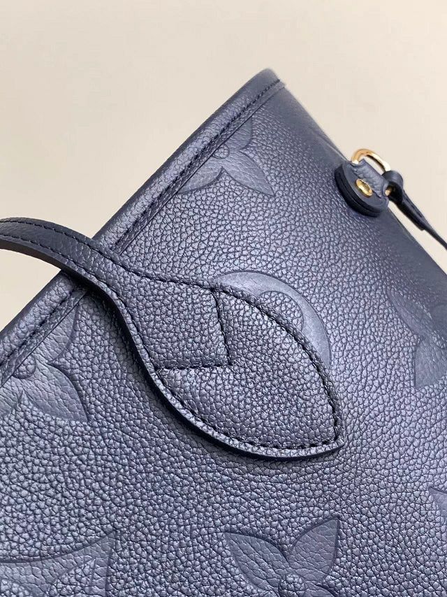 Louis vuitton original calfskin neverfull mm M45686 navy blue