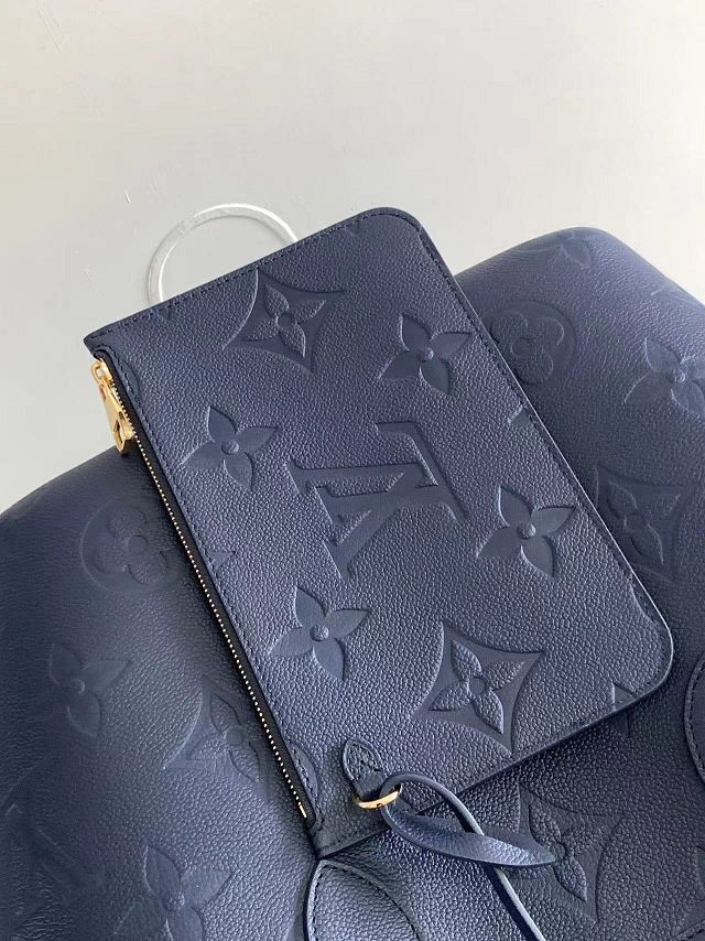 Louis vuitton original calfskin neverfull mm M45686 navy blue