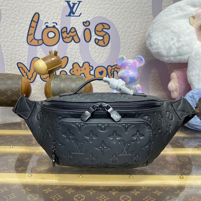 Louis vuitton original calfskin rush bumbag M47058 black